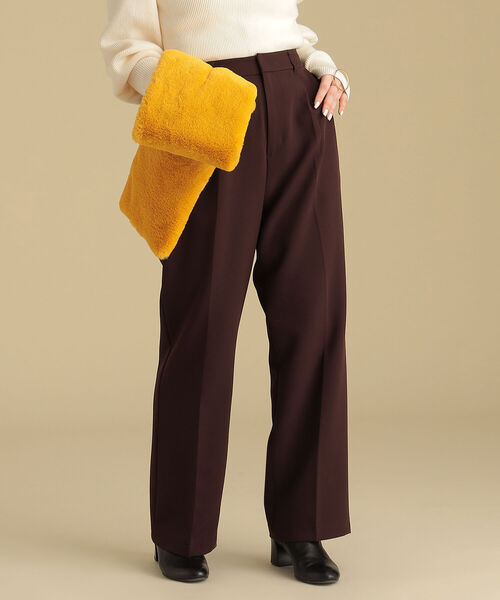 Ray BEAMS（レイビームス）の「Ray BEAMS / 1タック カラー パンツ（その他パンツ・レディース・ダークブラウン/レッド系その他/ケリー・1/0）」の4枚目の写真