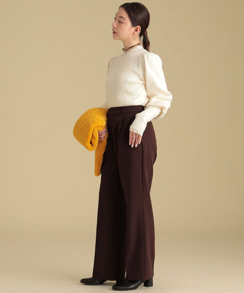 Ray BEAMS（レイビームス）の「Ray BEAMS / 1タック カラー パンツ（その他パンツ・レディース・ダークブラウン/レッド系その他/ケリー・1/0）」の6枚目の写真