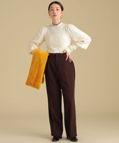 Ray BEAMS（レイビームス）の「Ray BEAMS / 1タック カラー パンツ（その他パンツ・レディース・ダークブラウン/レッド系その他/ケリー・1/0）」の7枚目の写真