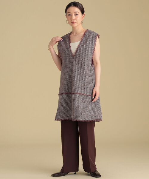 Ray BEAMS（レイビームス）の「Ray BEAMS / 1タック カラー パンツ（その他パンツ・レディース・ダークブラウン/レッド系その他/ケリー・1/0）」の8枚目の写真