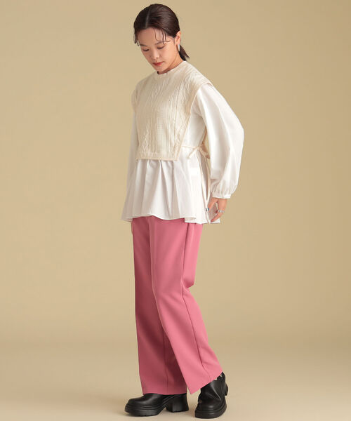 Ray BEAMS（レイビームス）の「Ray BEAMS / 1タック カラー パンツ（その他パンツ・レディース・ダークブラウン/レッド系その他/ケリー・1/0）」の11枚目の写真