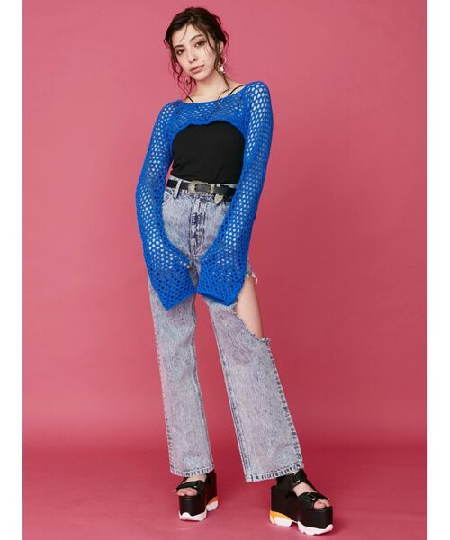 EVRIS(エヴリス)の「メタルバックルフェイクレザーベルト(ベルト・レディース・ブラック/ホワイト/ブラウン・FREE)」の5枚目の写真