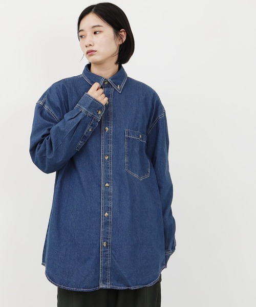 Lulu & Arnie(るるあんどあーにー)の「COBRA CAPS / コブラ キャップス heaby denim long sleeve 長袖シャツ(シャツ/ブラウス・メンズ・ブラック/ブラウン/ダークグリーン/インディゴブルー/アイボリー・MEDIUM/LARGE)」の5枚目の写真