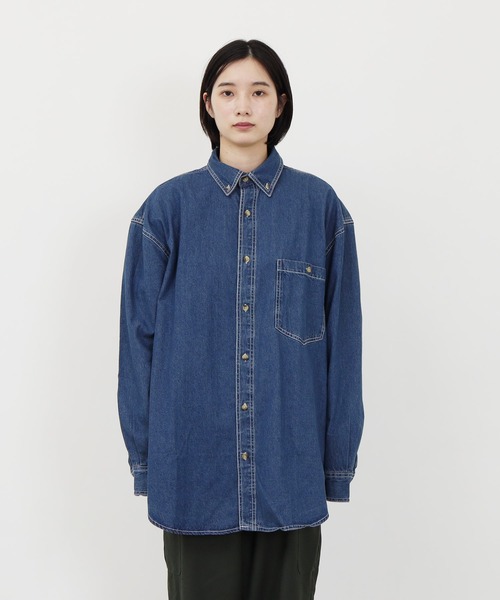 Lulu & Arnie(るるあんどあーにー)の「COBRA CAPS / コブラ キャップス heaby denim long sleeve 長袖シャツ(シャツ/ブラウス・メンズ・ブラック/ブラウン/ダークグリーン/インディゴブルー/アイボリー・MEDIUM/LARGE)」の20枚目の写真