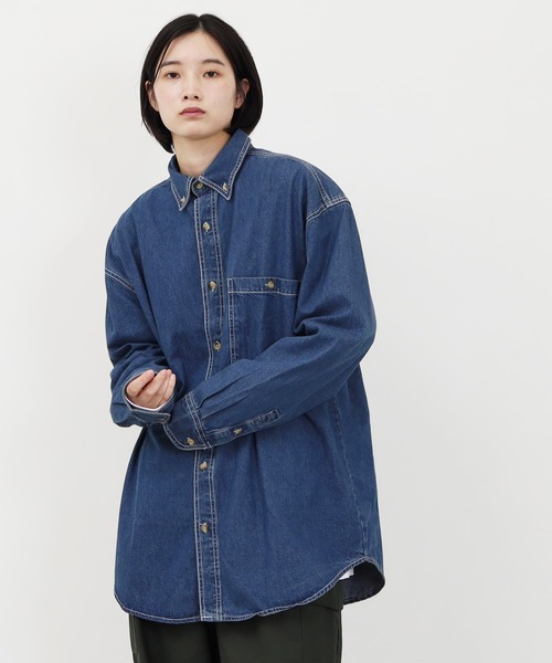 Lulu & Arnie(るるあんどあーにー)の「COBRA CAPS / コブラ キャップス heaby denim long sleeve 長袖シャツ(シャツ/ブラウス・メンズ・ブラック/ブラウン/ダークグリーン/インディゴブルー/アイボリー・MEDIUM/LARGE)」の14枚目の写真