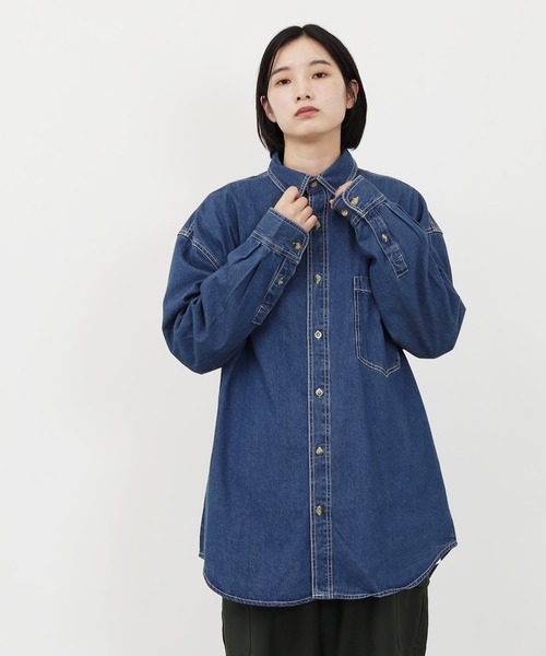 Lulu & Arnie(るるあんどあーにー)の「COBRA CAPS / コブラ キャップス heaby denim long sleeve 長袖シャツ(シャツ/ブラウス・メンズ・ブラック/ブラウン/ダークグリーン/インディゴブルー/アイボリー・MEDIUM/LARGE)」の15枚目の写真