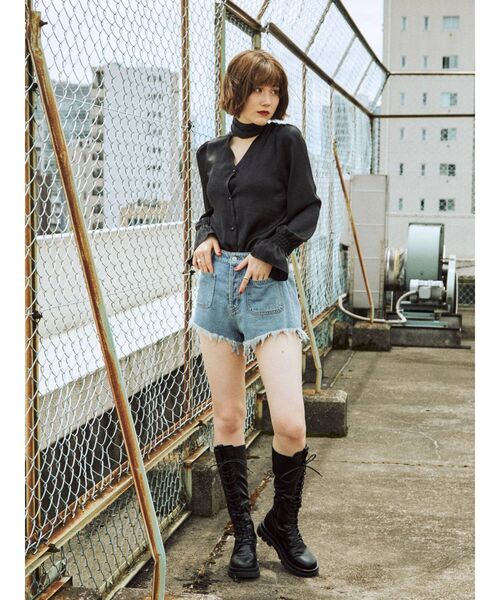 jouetie(ジュエティ)の「キャンディースリーブリボンタイブラウス(シャツ/ブラウス・レディース・アイボリー/ブラック/ピンク/レッド・MEDIUM)」の11枚目の写真