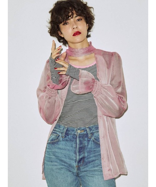 jouetie(ジュエティ)の「キャンディースリーブリボンタイブラウス(シャツ/ブラウス・レディース・アイボリー/ブラック/ピンク/レッド・MEDIUM)」の1枚目の写真