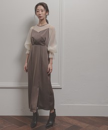 Kana（カナ）の「ビスチェ風バックデザインスリット ワンピース