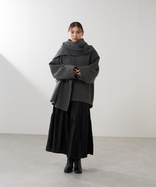 Lui's（ルイス）の「【カタログ掲載アイテム】アシメティアードタフタスカート（スカート・レディース・ブラック/ブルー・FREE）」の8枚目の写真