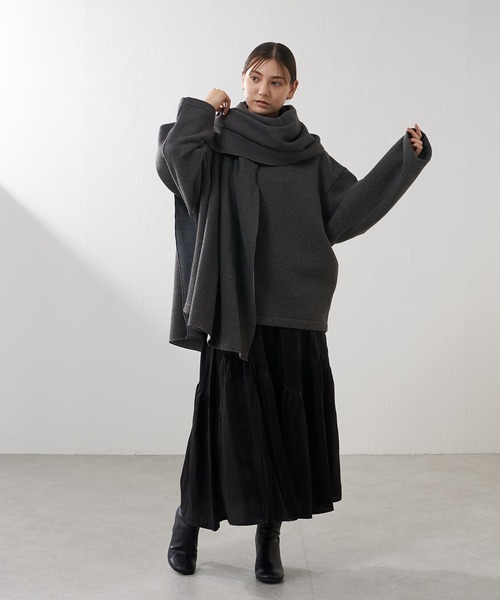 Lui's（ルイス）の「【カタログ掲載アイテム】アシメティアードタフタスカート（スカート・レディース・ブラック/ブルー・FREE）」の9枚目の写真