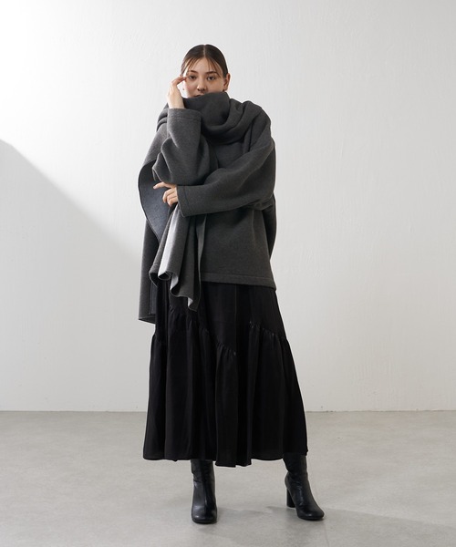 Lui's（ルイス）の「【カタログ掲載アイテム】アシメティアードタフタスカート（スカート・レディース・ブラック/ブルー・FREE）」の10枚目の写真