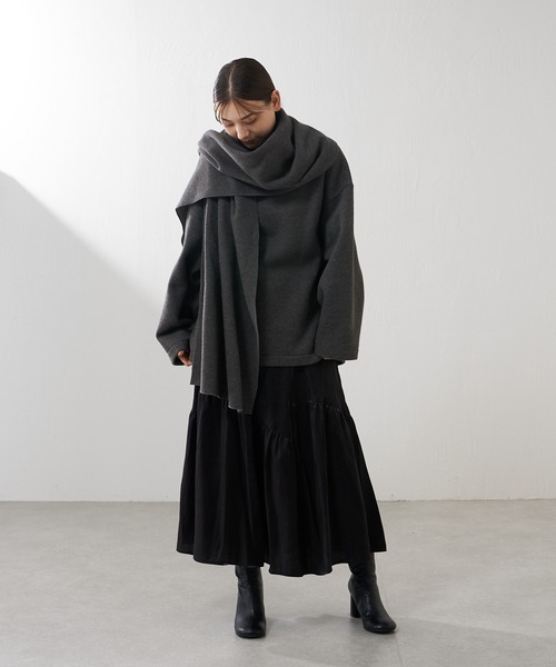 Lui's（ルイス）の「【カタログ掲載アイテム】アシメティアードタフタスカート（スカート・レディース・ブラック/ブルー・FREE）」の11枚目の写真