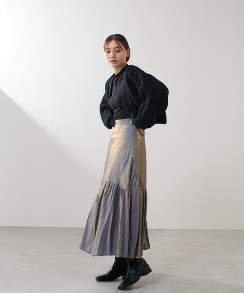 Lui's（ルイス）の「【カタログ掲載アイテム】アシメティアードタフタスカート（スカート・レディース・ブラック/ブルー・FREE）」の17枚目の写真