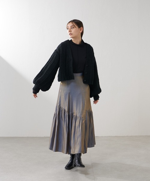 Lui's（ルイス）の「【カタログ掲載アイテム】アシメティアードタフタスカート（スカート・レディース・ブラック/ブルー・FREE）」の21枚目の写真