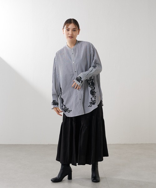 Lui's（ルイス）の「【カタログ掲載アイテム】アシメティアードタフタスカート（スカート・レディース・ブラック/ブルー・FREE）」の13枚目の写真