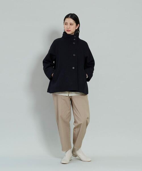 conges payes ADIEU TRISTESSE（コンジェ ペイエ アデュートリステス）の「Aラインショートコート（その他アウター・レディース・チェック/ブラック・38）」の7枚目の写真