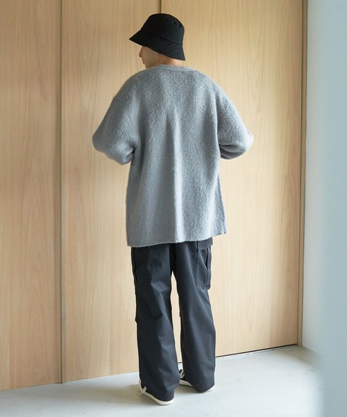 LAKOLE（ラコレ）の「モヘアタッチシャギーカーディガン / 162059（カーディガン/ボレロ・メンズ・ライトグレー/グリーン/ボルドー/マスタード/ダークネイビー/オレンジ/ライトブルー/ブルー・MEDIUM/LARGE/X-LARGE）」の12枚目の写真