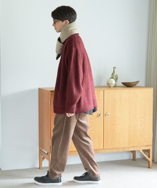 LAKOLE（ラコレ）の「モヘアタッチシャギーカーディガン / 162059（カーディガン/ボレロ・メンズ・ライトグレー/グリーン/ボルドー/マスタード/ダークネイビー/オレンジ/ライトブルー/ブルー・MEDIUM/LARGE/X-LARGE）」の16枚目の写真