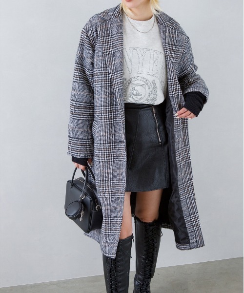 SpRay（スプレイ）の「グレンチェックチェスターコート（チェスターコート・レディース・ブラウン/ブラック・FREE）」の16枚目の写真