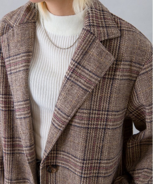 SpRay（スプレイ）の「グレンチェックチェスターコート（チェスターコート・レディース・ブラウン/ブラック・FREE）」の15枚目の写真