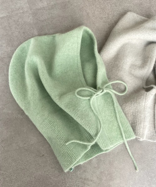 DouDou（ドゥドゥ）の「【新色追加】バラクラバ（マフラー・レディース・ライトグレー/ミント/ベージュ・FREE）」の2枚目の写真