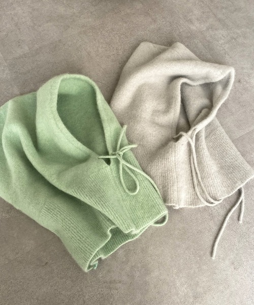 DouDou（ドゥドゥ）の「【新色追加】バラクラバ（マフラー・レディース・ライトグレー/ミント/ベージュ・FREE）」の4枚目の写真