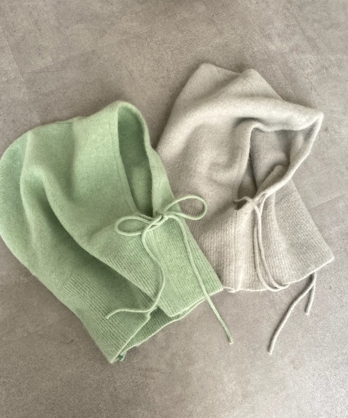 DouDou（ドゥドゥ）の「【新色追加】バラクラバ（マフラー・レディース・ライトグレー/ミント/ベージュ・FREE）」の5枚目の写真