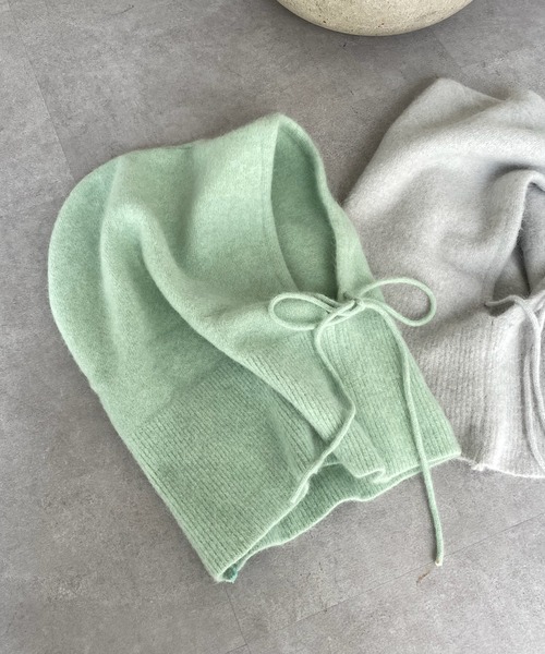 DouDou（ドゥドゥ）の「【新色追加】バラクラバ（マフラー・レディース・ライトグレー/ミント/ベージュ・FREE）」の6枚目の写真