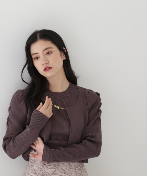 JILL by JILLSTUART◇レイヤードタートルリブニットカーディガン JILL by JILL STUART（ジルバイジルスチュアート）の