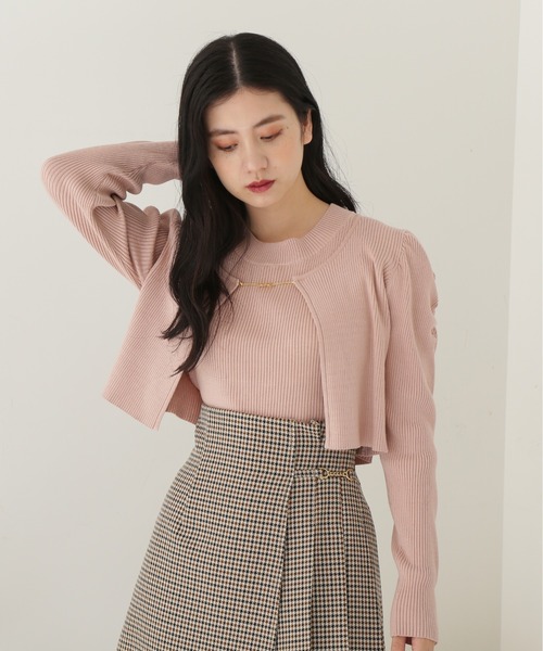 JILL by JILLSTUART◇レイヤードタートルリブニットカーディガン JILL by JILL STUART（ジルバイジルスチュアート）の