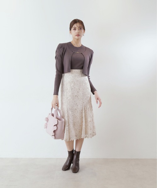 JILL by JILLSTUART◇レイヤードタートルリブニットカーディガン JILL by JILL STUART（ジルバイジルスチュアート）の