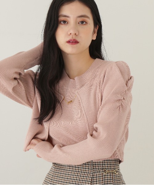 JILL by JILLSTUART◇レイヤードタートルリブニットカーディガン JILL by JILL STUART（ジルバイジルスチュアート）の