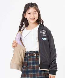 カジュアルロゴリバーシブルブルゾン