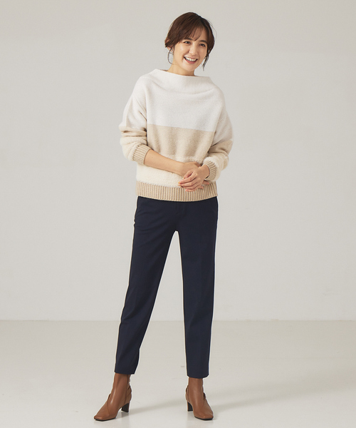 qualite（カリテ）の「カラーブロックフェザーニット（ニット/セーター・レディース・サックスブルー/ベージュ・フリー）」の13枚目の写真