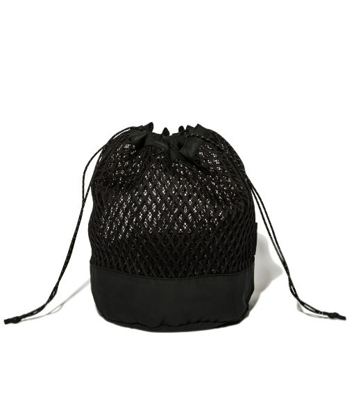 Snow Peak（スノーピーク）の「Double Face Mesh Kinchaku（バックパック/リュック・メンズ・ブラック・1）」の2枚目の写真