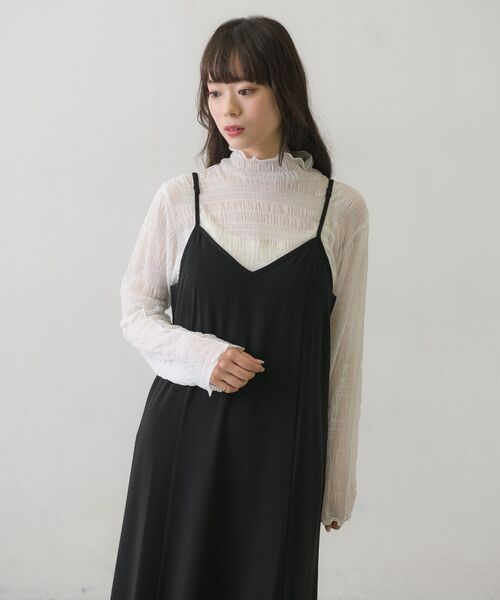 RETRO GIRL（レトロガール）の「【セットアイテム】キャミOPボレロカーデSET（ワンピース・メンズ・ブラック/グリーン/ライトベージュ・FREE）」の5枚目の写真