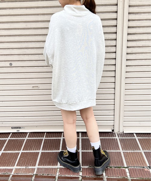 one way（ワンウェイ）の「ハーフジップBIGスウエット（スウェット・レディース・ホワイト/ライトグレー/ブラック・FREE）」の10枚目の写真