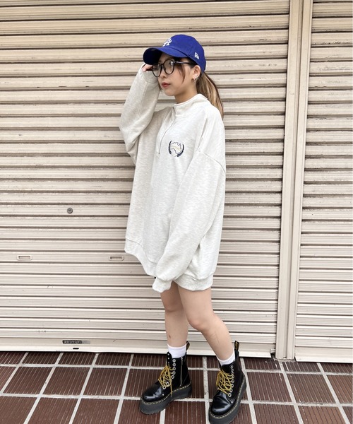 one way（ワンウェイ）の「ハーフジップBIGスウエット（スウェット・レディース・ホワイト/ライトグレー/ブラック・FREE）」の13枚目の写真