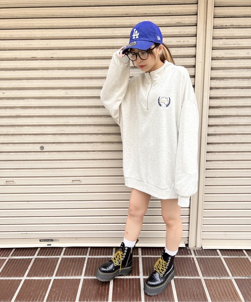 one way（ワンウェイ）の「ハーフジップBIGスウエット（スウェット・レディース・ホワイト/ライトグレー/ブラック・FREE）」の14枚目の写真