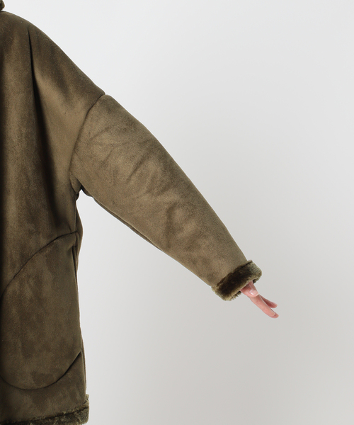 plage(プラージュ)の「【VACHEMENT/ヴァシュモン】 ECO MOUTON HALF コート(ムートンコート・レディース・カーキ・FREE)」の16枚目の写真
