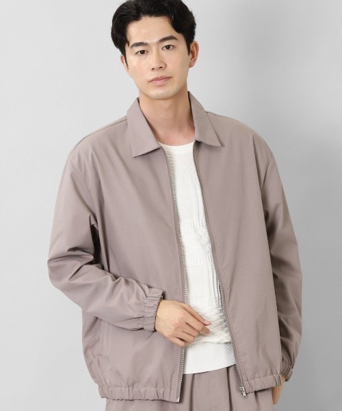 semantic design(セマンティックデザイン)の「セマンティックデザイン レーヨン混 ステンカラー BIGシャツアウター(カバーオール・メンズ・アイボリー/ブラック/グリーン系その他/ベージュ・MEDIUM/LARGE)」の1枚目の写真