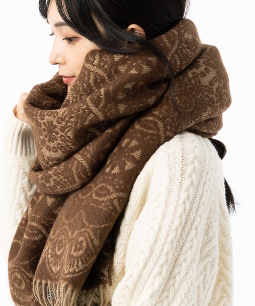 セール】大判アンティークストールマフラー（マフラー）｜QUEENHEAD