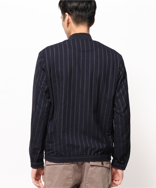 EDIFICE(エディフィス)の「◇レジメンサッカー ショートリブ ブルゾン(ブルゾン・メンズ・ネイビー/グレー/グリーン・48/46/44/50)」の6枚目の写真