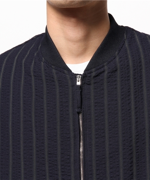 EDIFICE(エディフィス)の「◇レジメンサッカー ショートリブ ブルゾン(ブルゾン・メンズ・ネイビー/グレー/グリーン・48/46/44/50)」の8枚目の写真