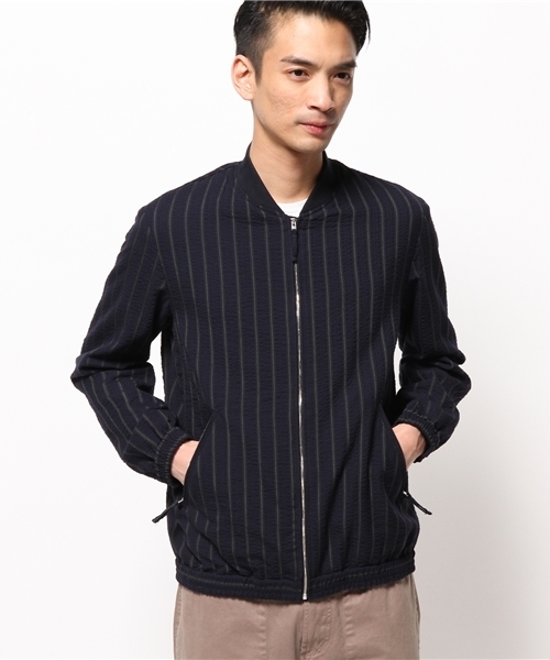 EDIFICE(エディフィス)の「◇レジメンサッカー ショートリブ ブルゾン(ブルゾン・メンズ・ネイビー/グレー/グリーン・48/46/44/50)」の16枚目の写真