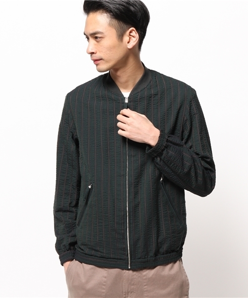 EDIFICE(エディフィス)の「◇レジメンサッカー ショートリブ ブルゾン(ブルゾン・メンズ・ネイビー/グレー/グリーン・48/46/44/50)」の20枚目の写真