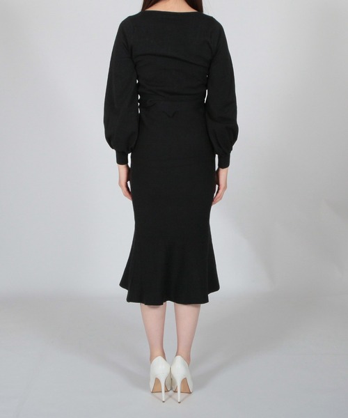 Julia Boutique（ジュリアブティック）の「ハートネックマーメイドニットワンピース/22646（ワンピース・レディース・ベージュ/アイボリー/ブラック/ピンク・ONE）」の18枚目の写真