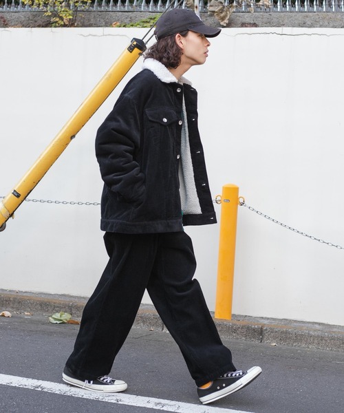 WEGO（ウィゴー）の「WEGO/コーデュロイ ボアBIGジャケット（ブルゾン・メンズ・アイボリー/ブラック・FREE）」の10枚目の写真