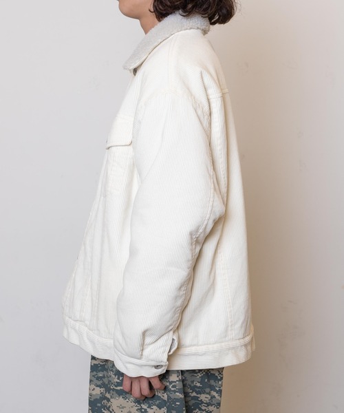 WEGO（ウィゴー）の「WEGO/コーデュロイ ボアBIGジャケット（ブルゾン・メンズ・アイボリー/ブラック・FREE）」の16枚目の写真